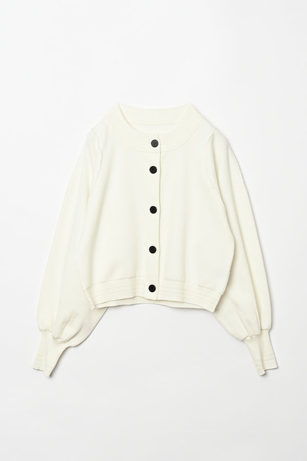 Sweat-Like Reversible Knit Cardigan