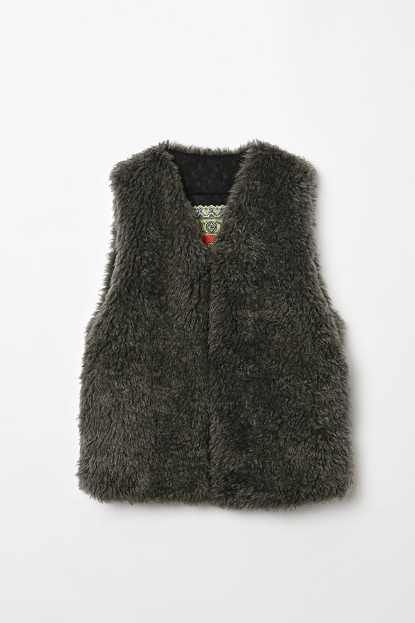 Fur Print Vest