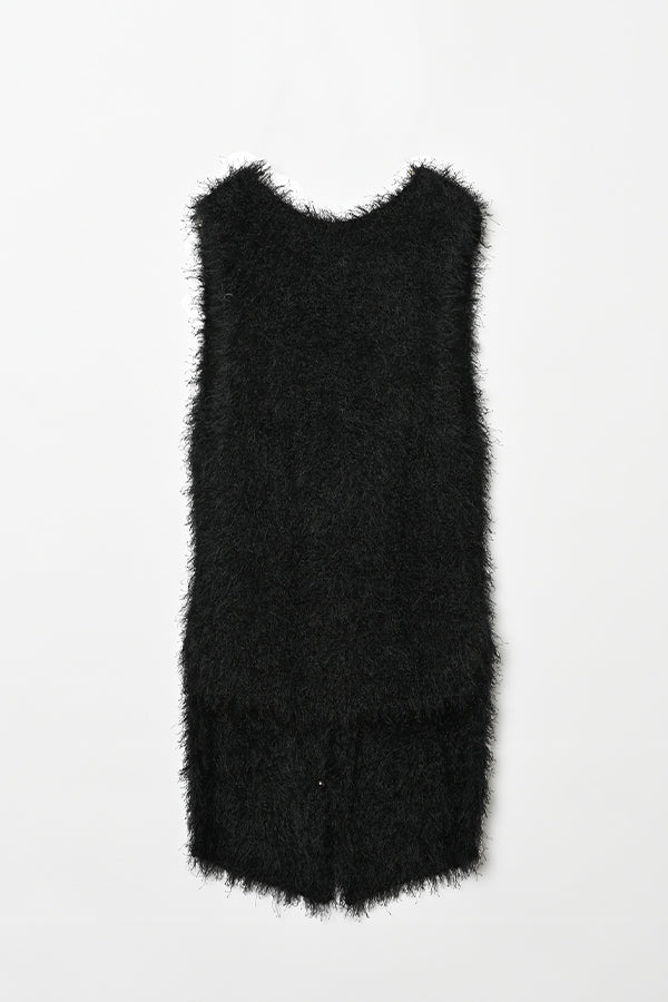 4-Way Knit Fur Vest