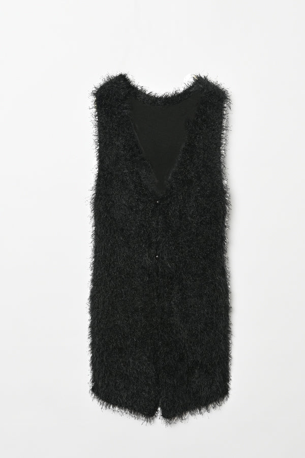 4-Way Knit Fur Vest