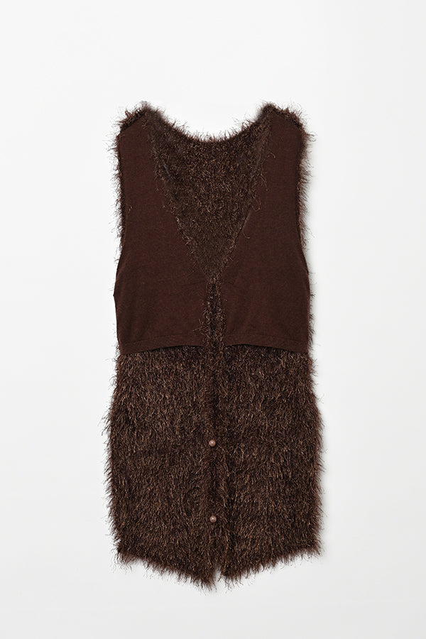 4-Way Knit Fur Vest