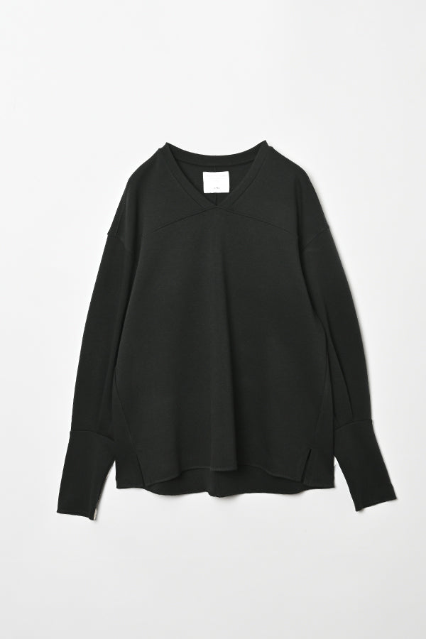 Ponte V-Neck Pullover