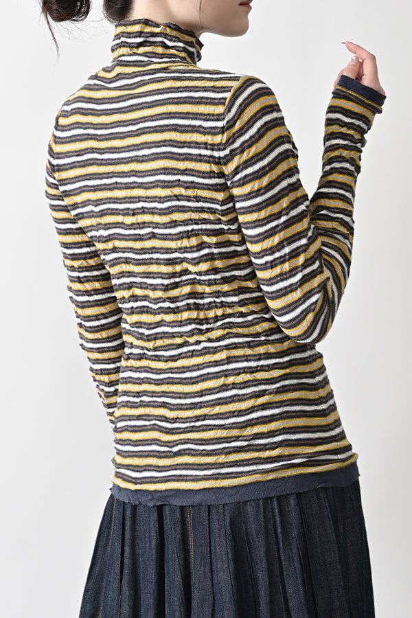 Crinkled Stripe Pullover