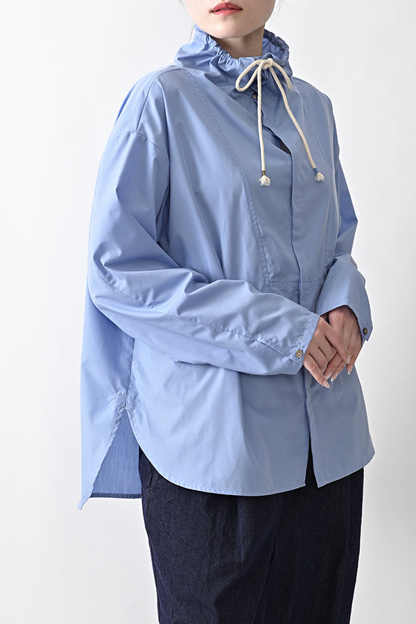 High Neck Paneled Shirt