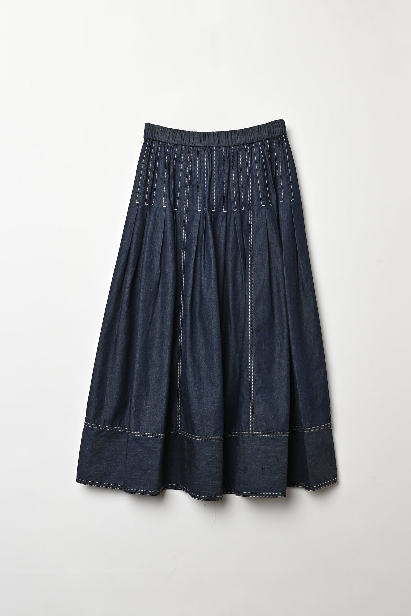 Denim Tuck Skirt