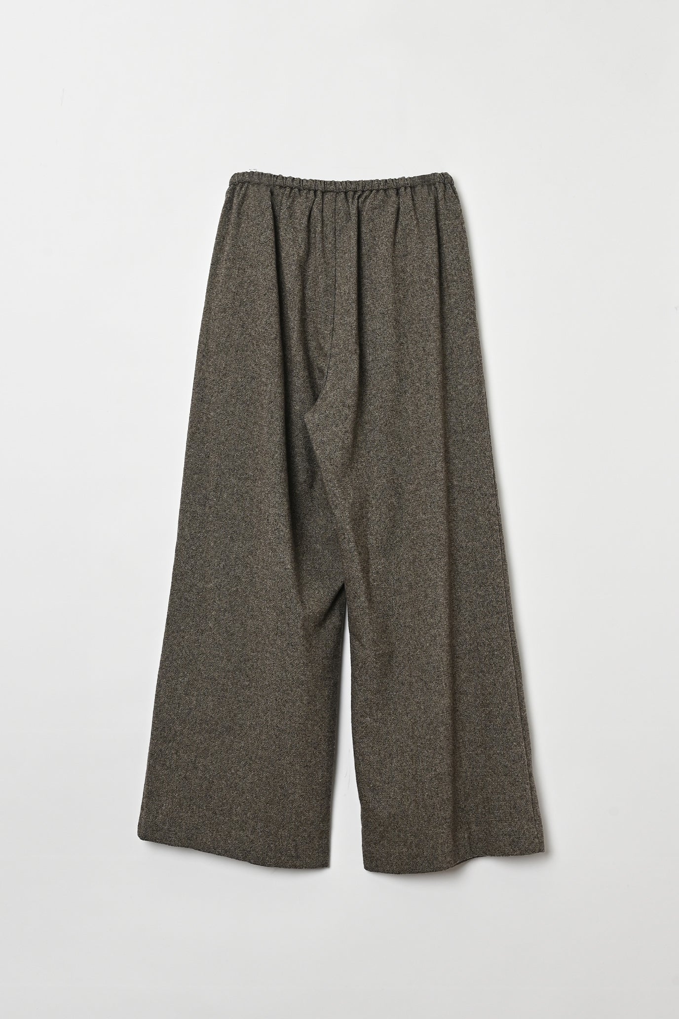 Wool-Cotton Tweed Double-Tuck Pants