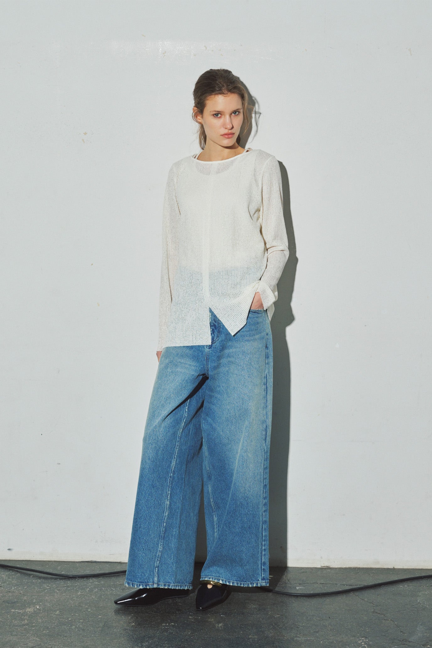 Lace Panel Pullover