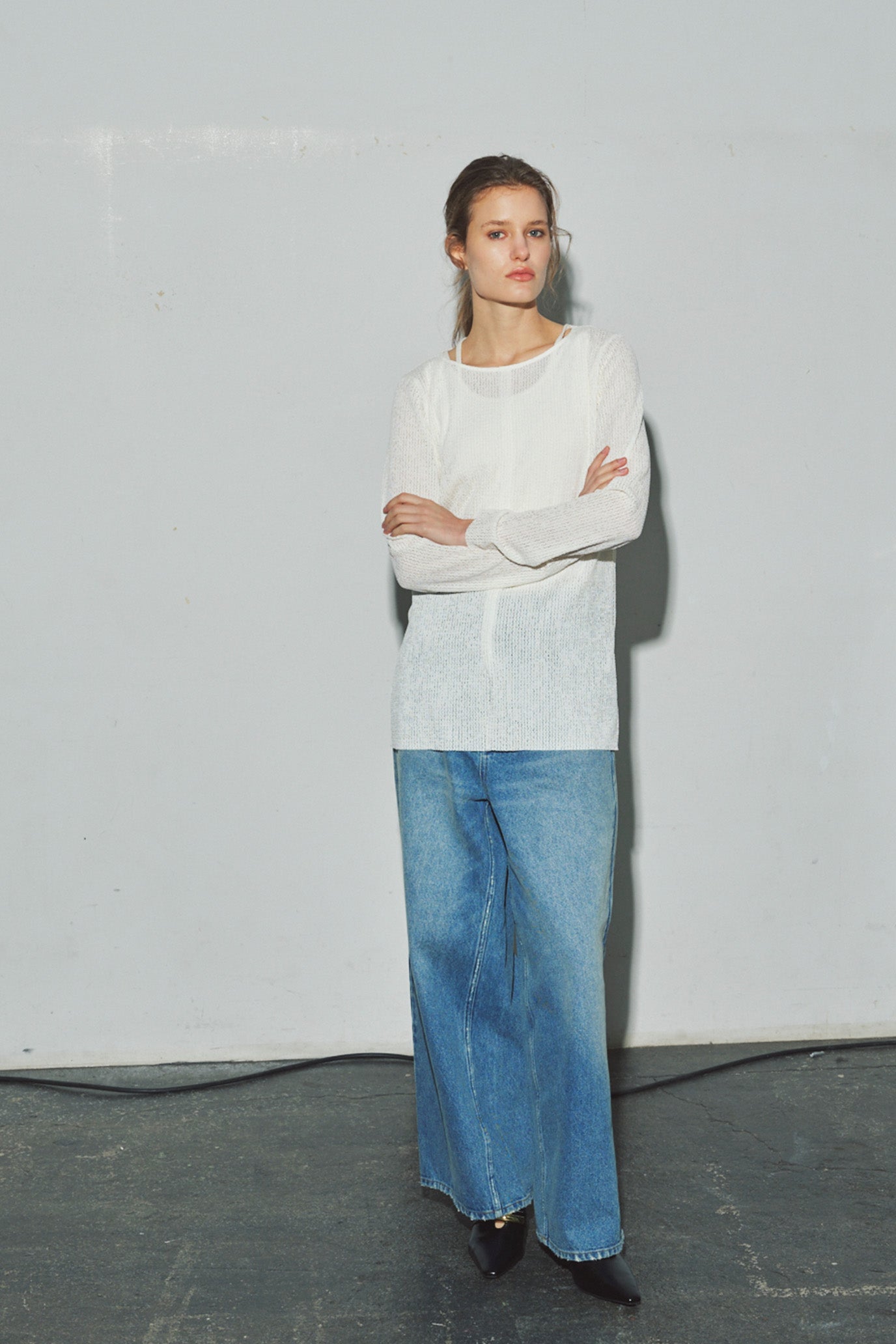 Lace Panel Pullover