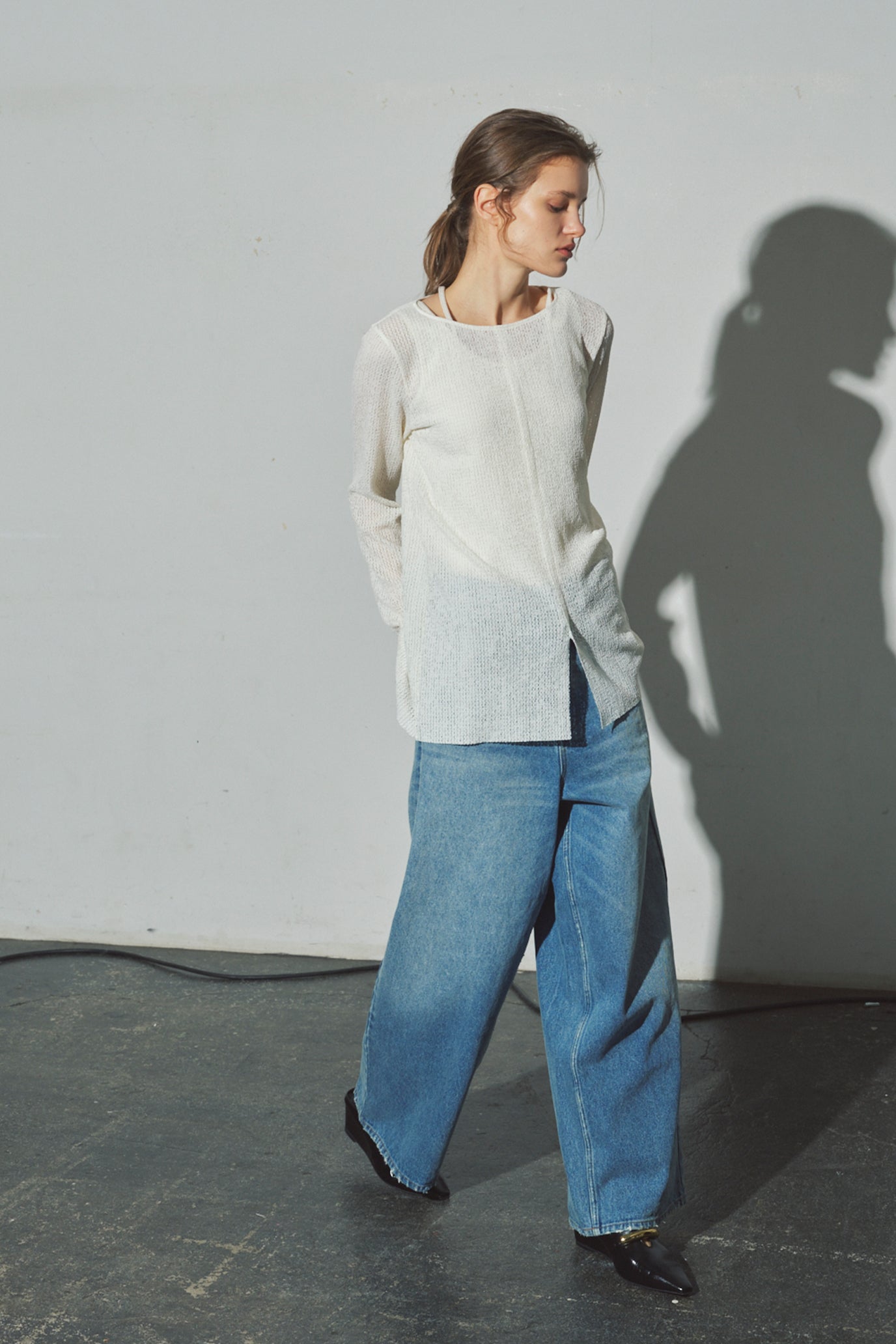Lace Panel Pullover