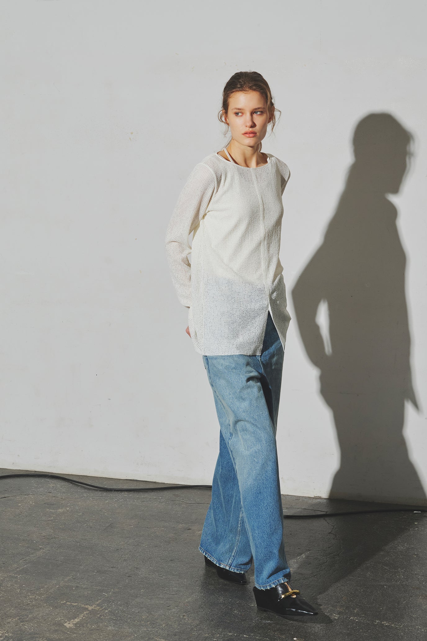 Lace Panel Pullover