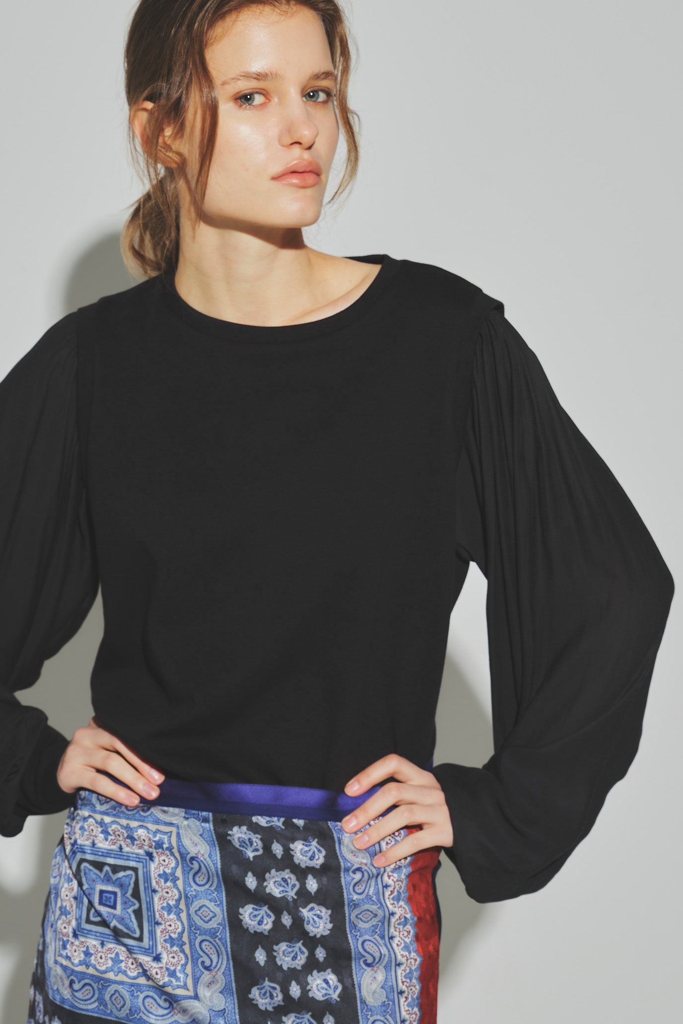 Vintage Scarf Print Skirt
