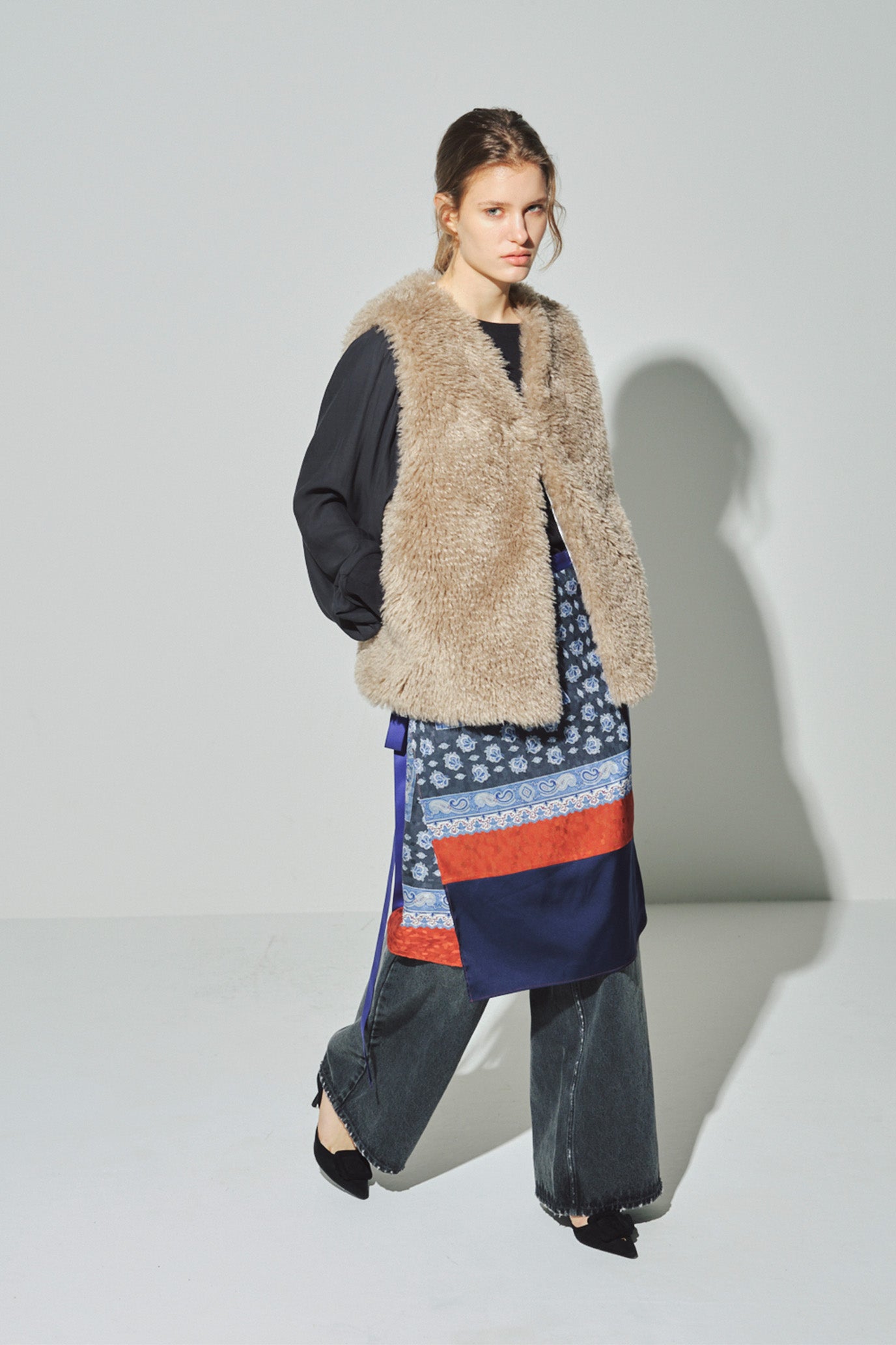 Fur Print Vest
