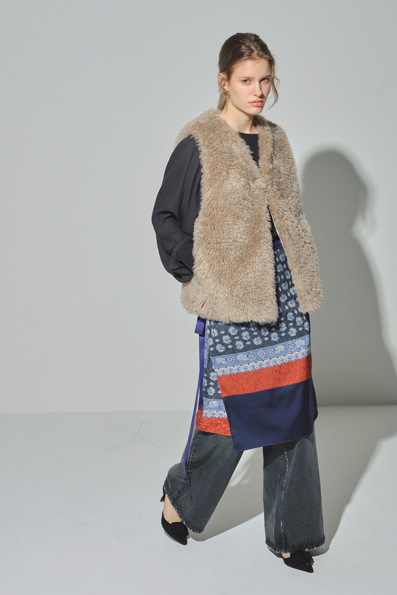 Vintage Scarf Print Skirt
