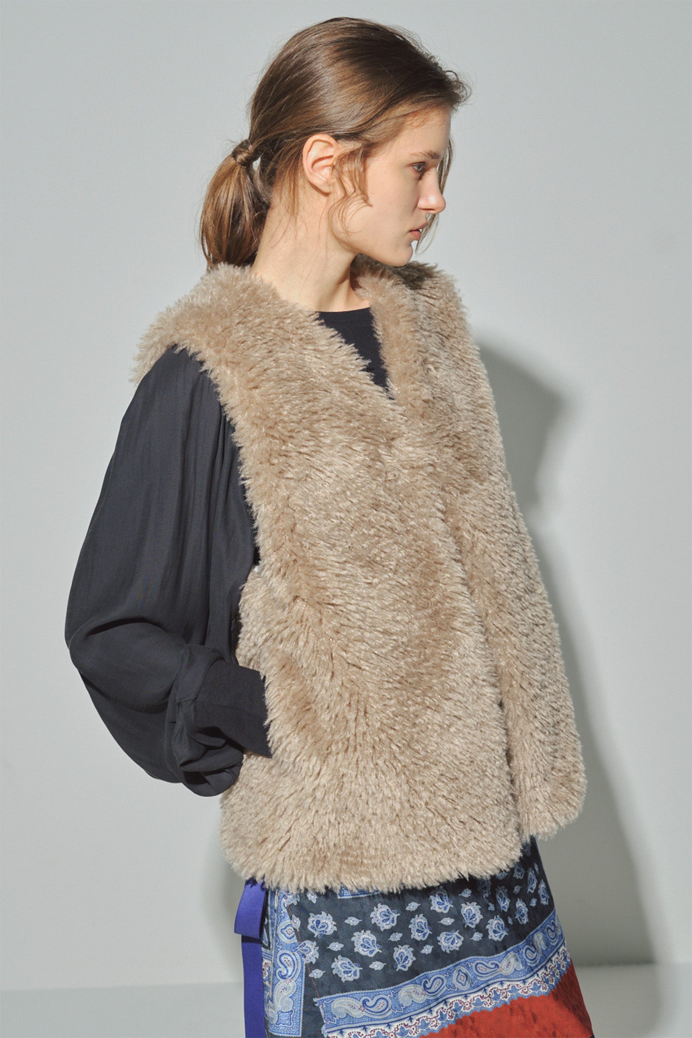 Fur Print Vest