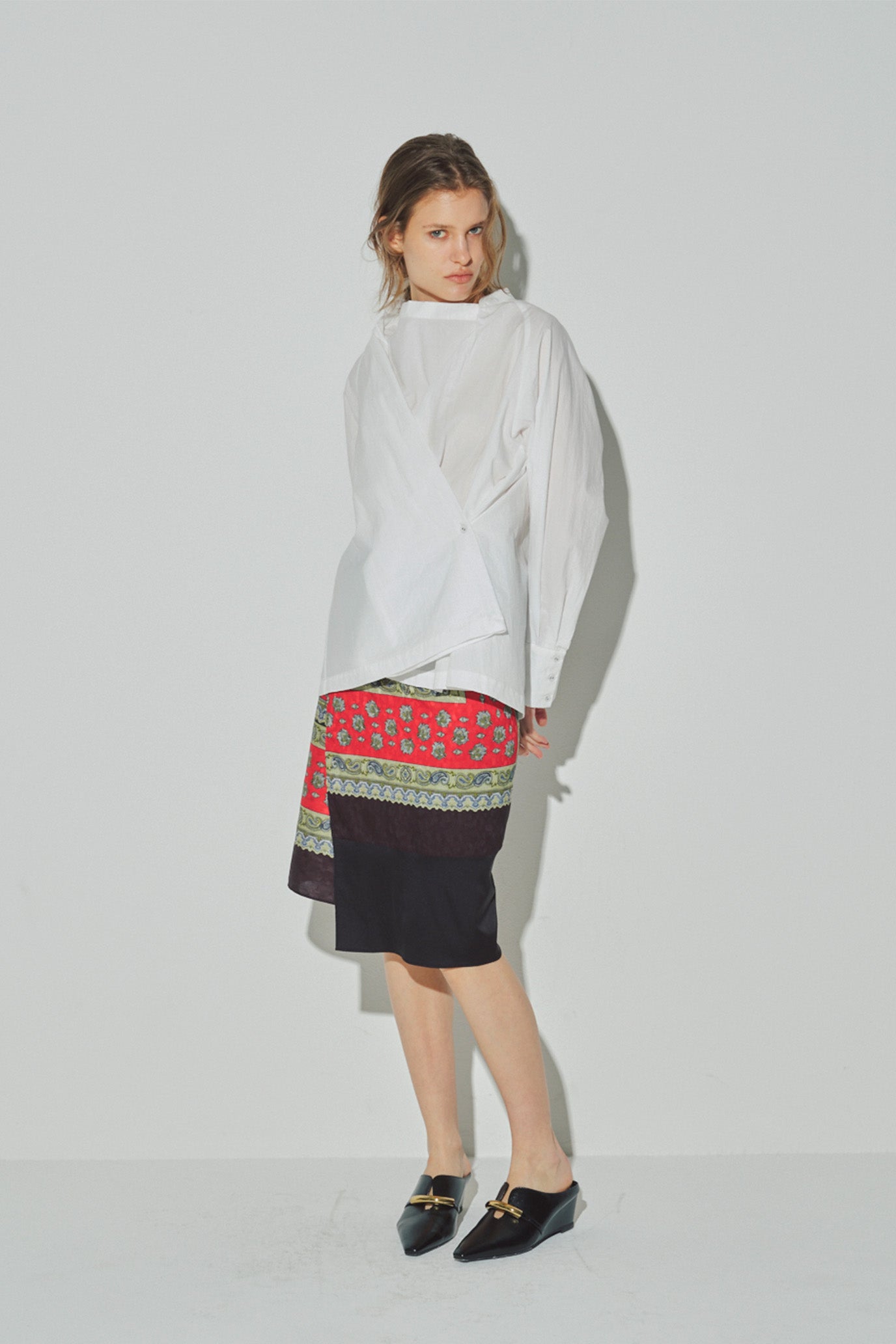 Vintage Scarf Print Skirt