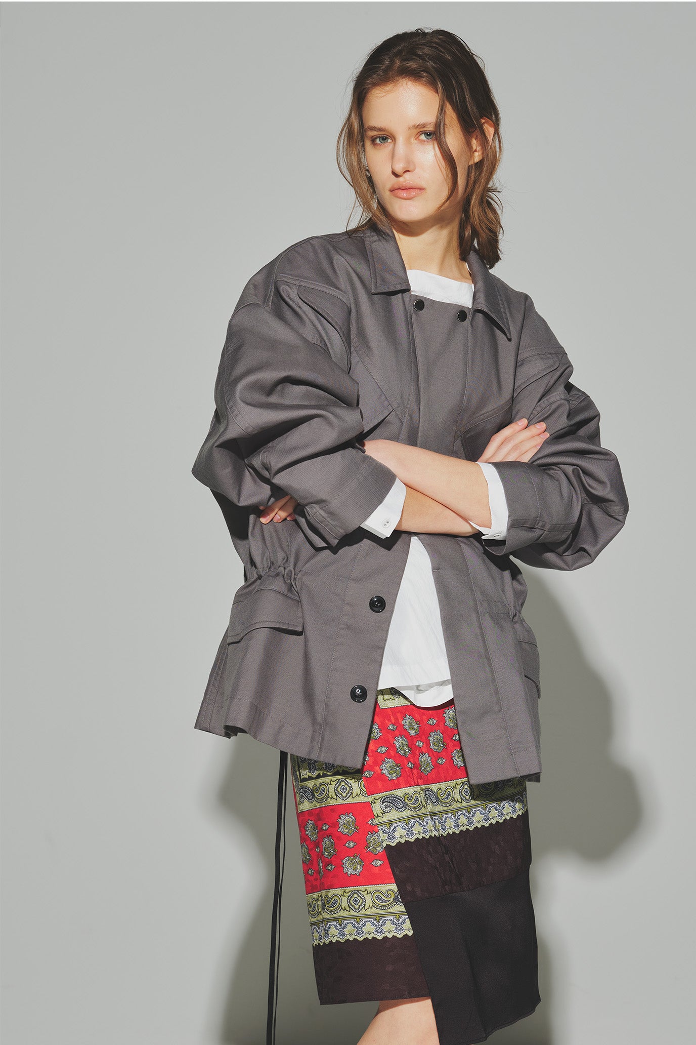 Vintage Scarf Print Skirt