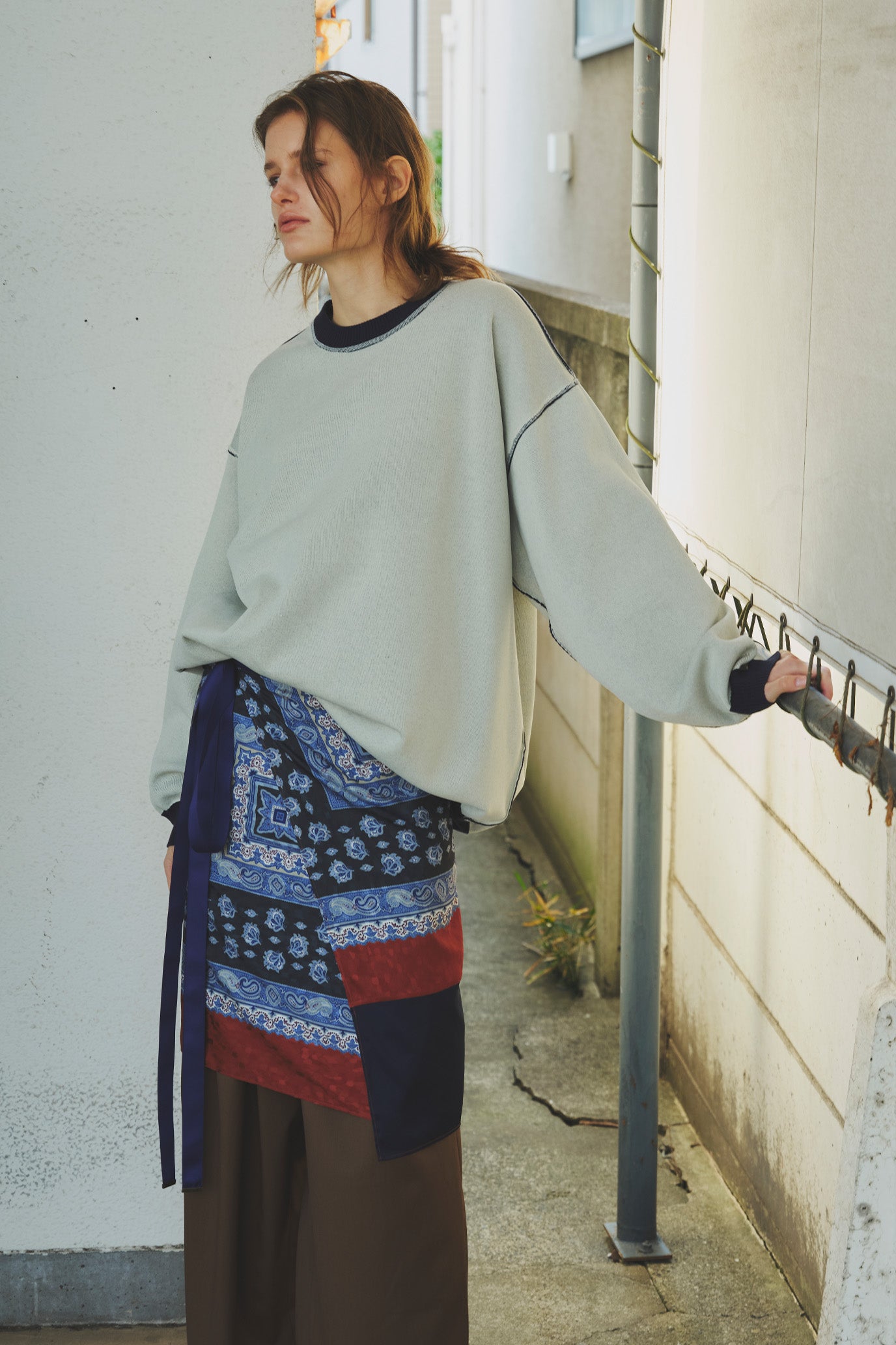 Vintage Scarf Print Skirt