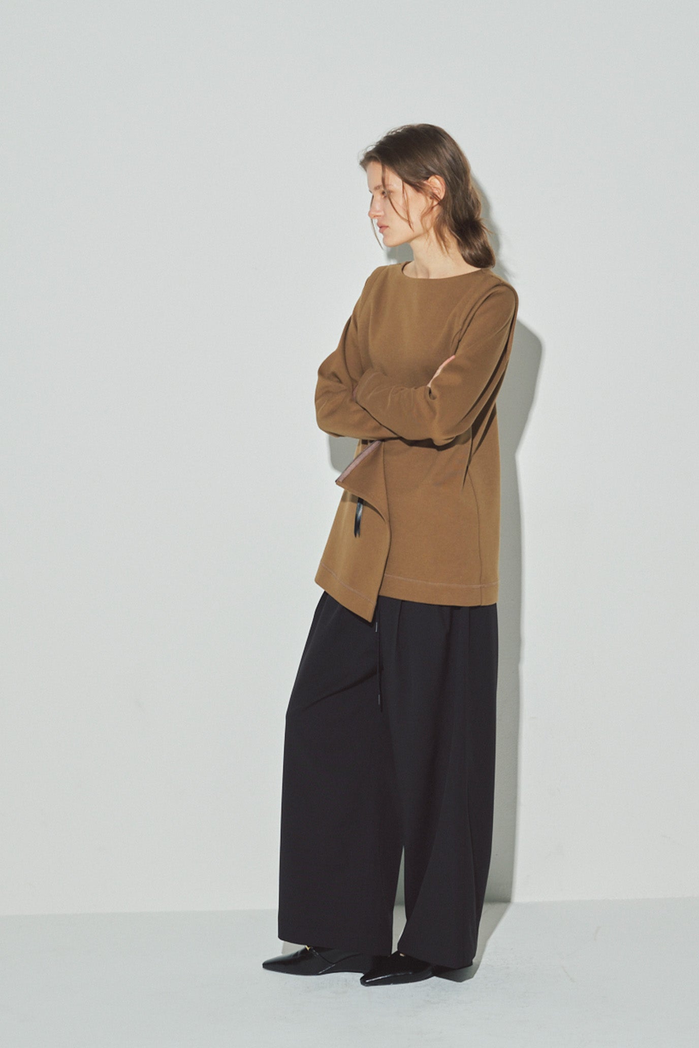 Front Zip Paneled Pullover