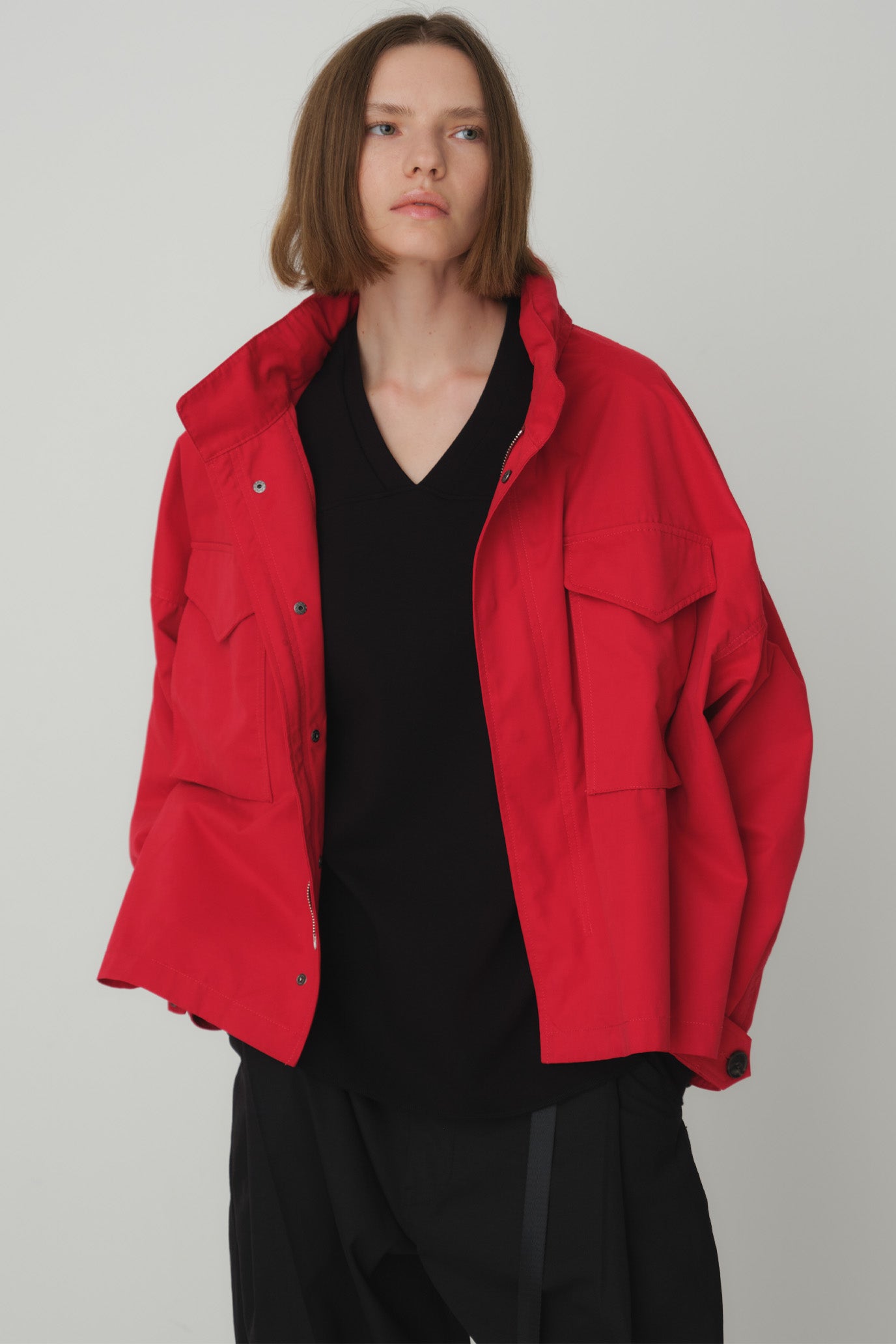 Ponte V-Neck Pullover
