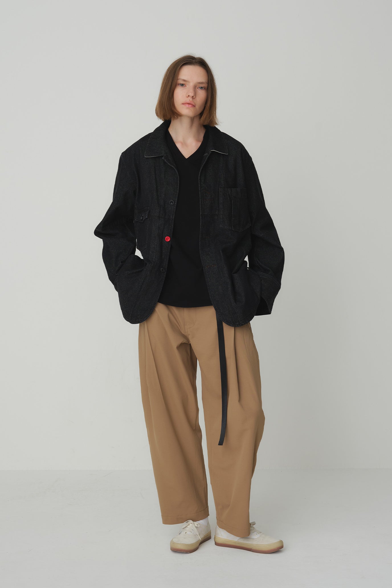 Ponte V-Neck Pullover
