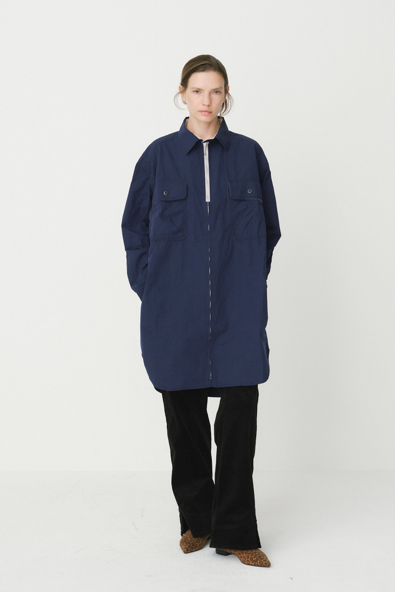 Round Yoke Long Shirt