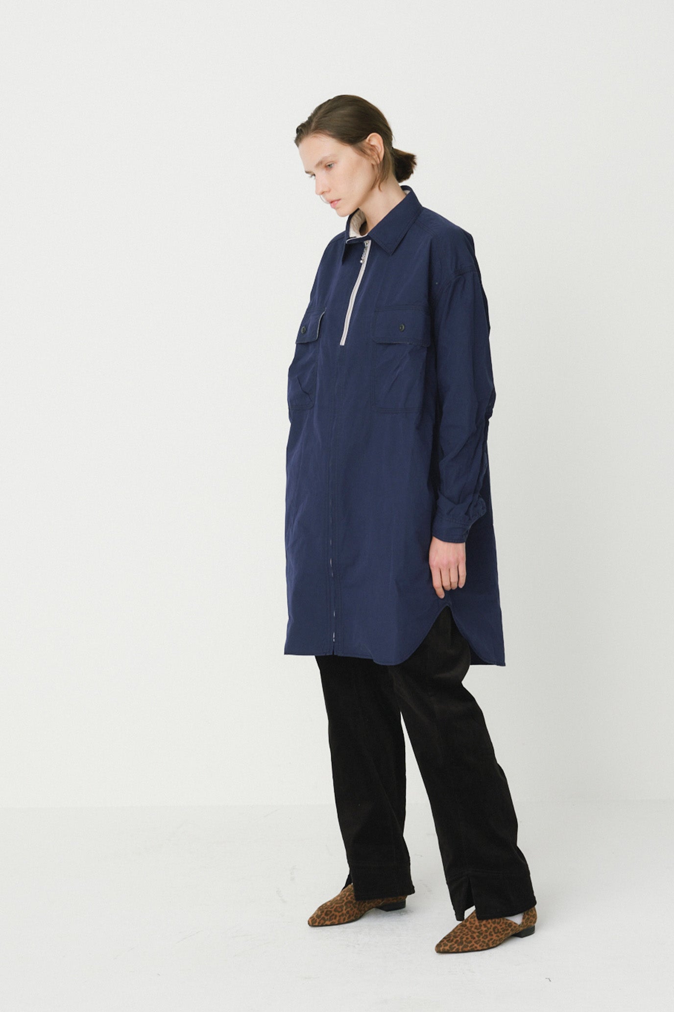 Round Yoke Long Shirt