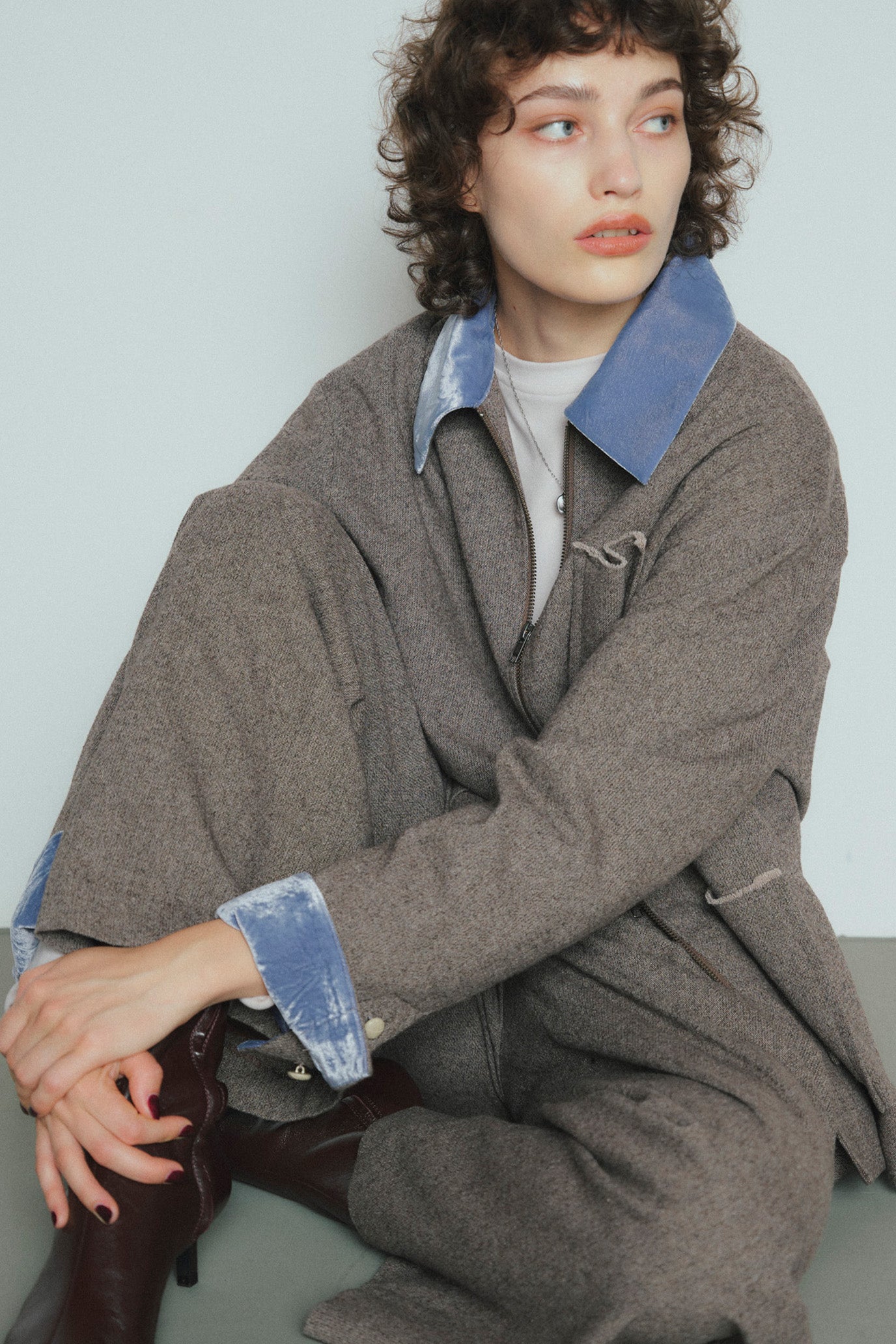 Wool-Cotton Tweed 3-Pocket Jacket