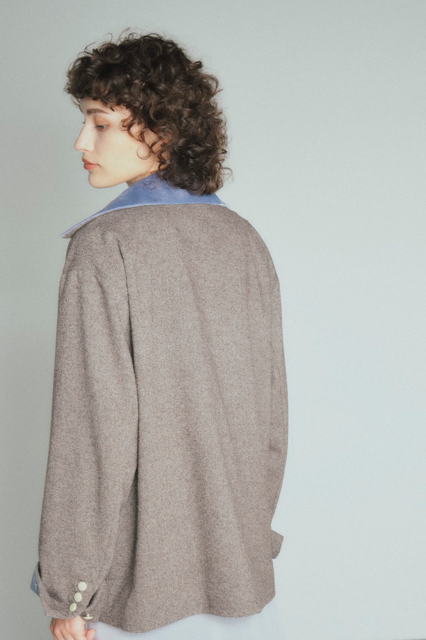 Wool-Cotton Tweed 3-Pocket Jacket