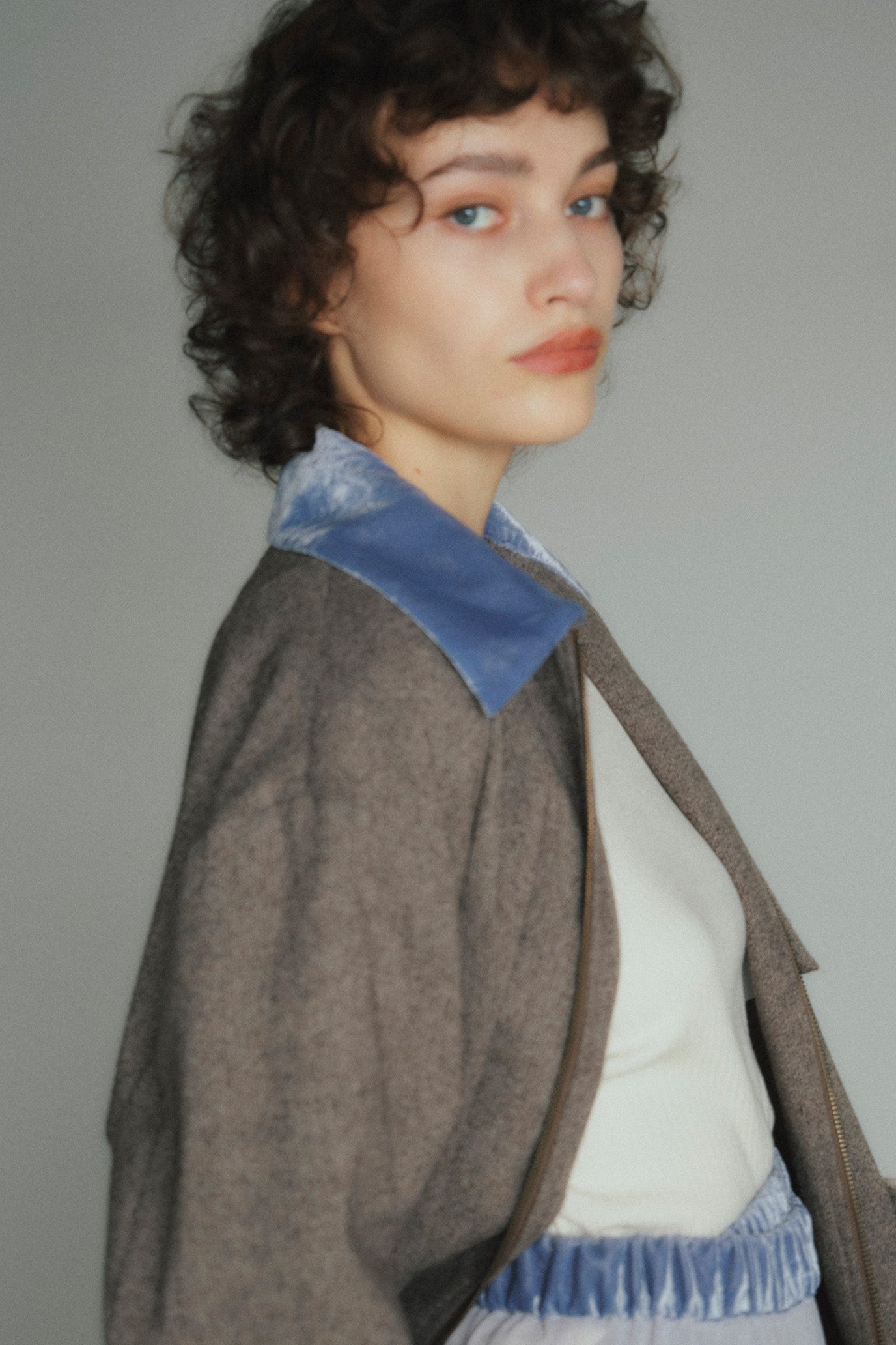 Wool-Cotton Tweed 3-Pocket Jacket