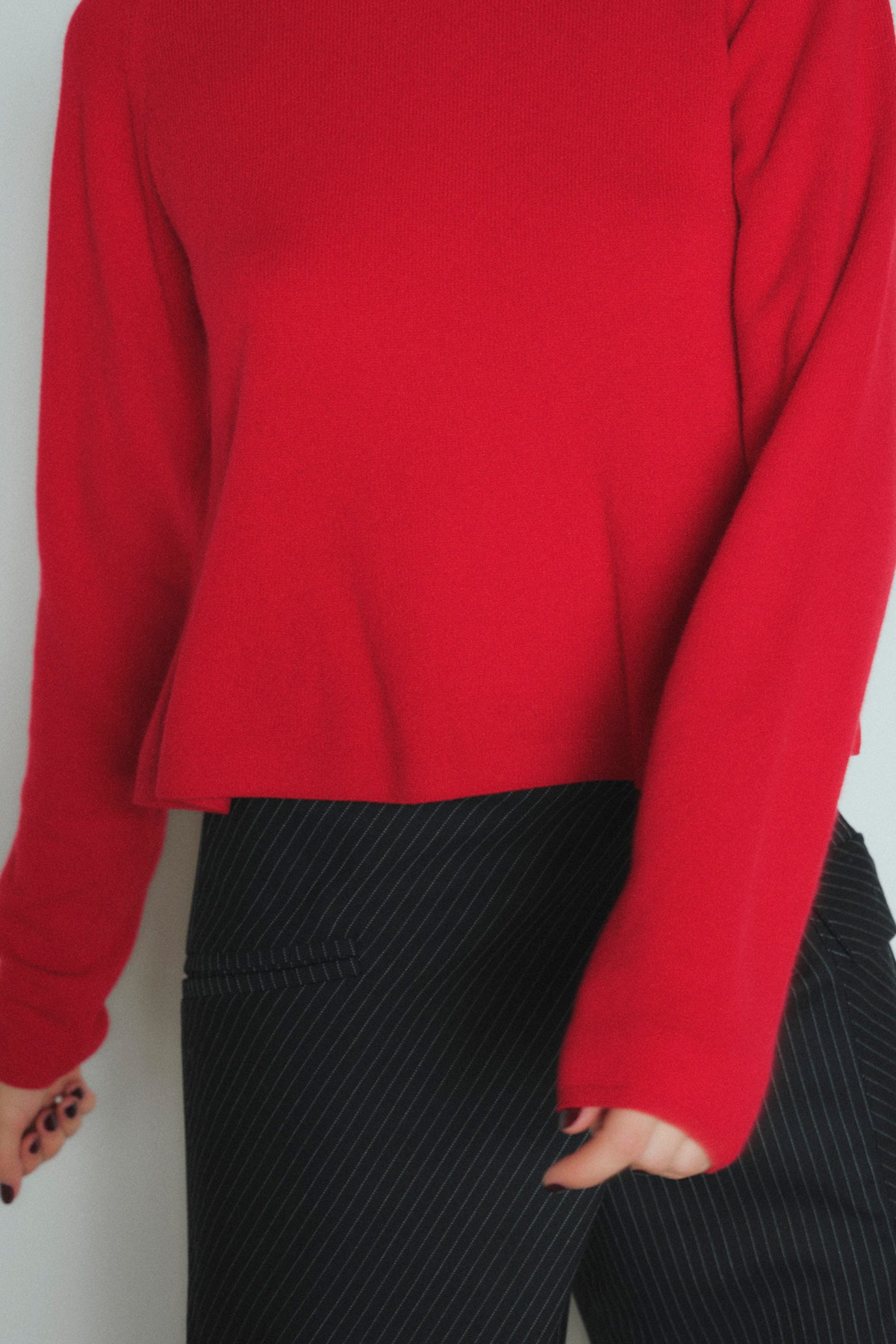 Peplum Knit Pullover