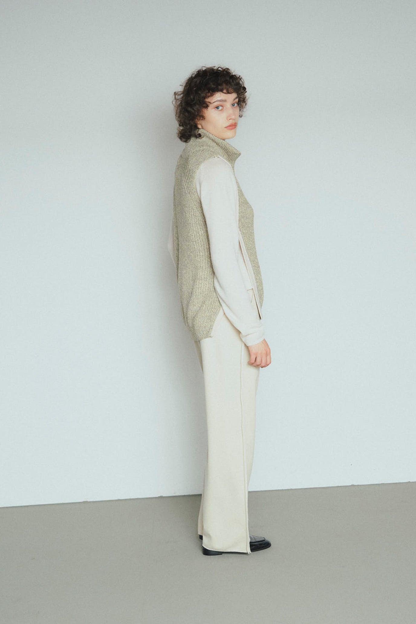 Tweed-Look Stretch Pants