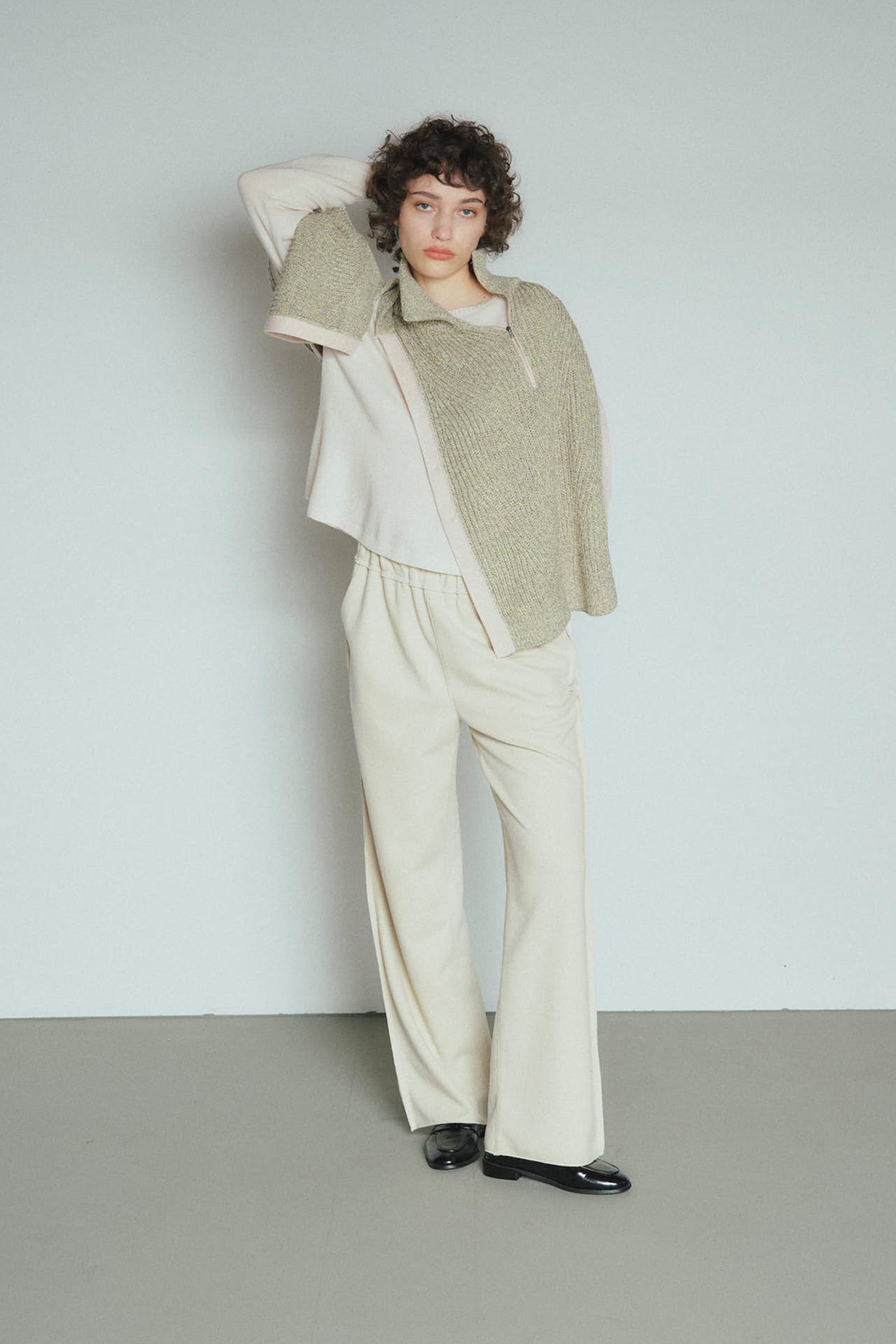 Tweed-Look Stretch Pants
