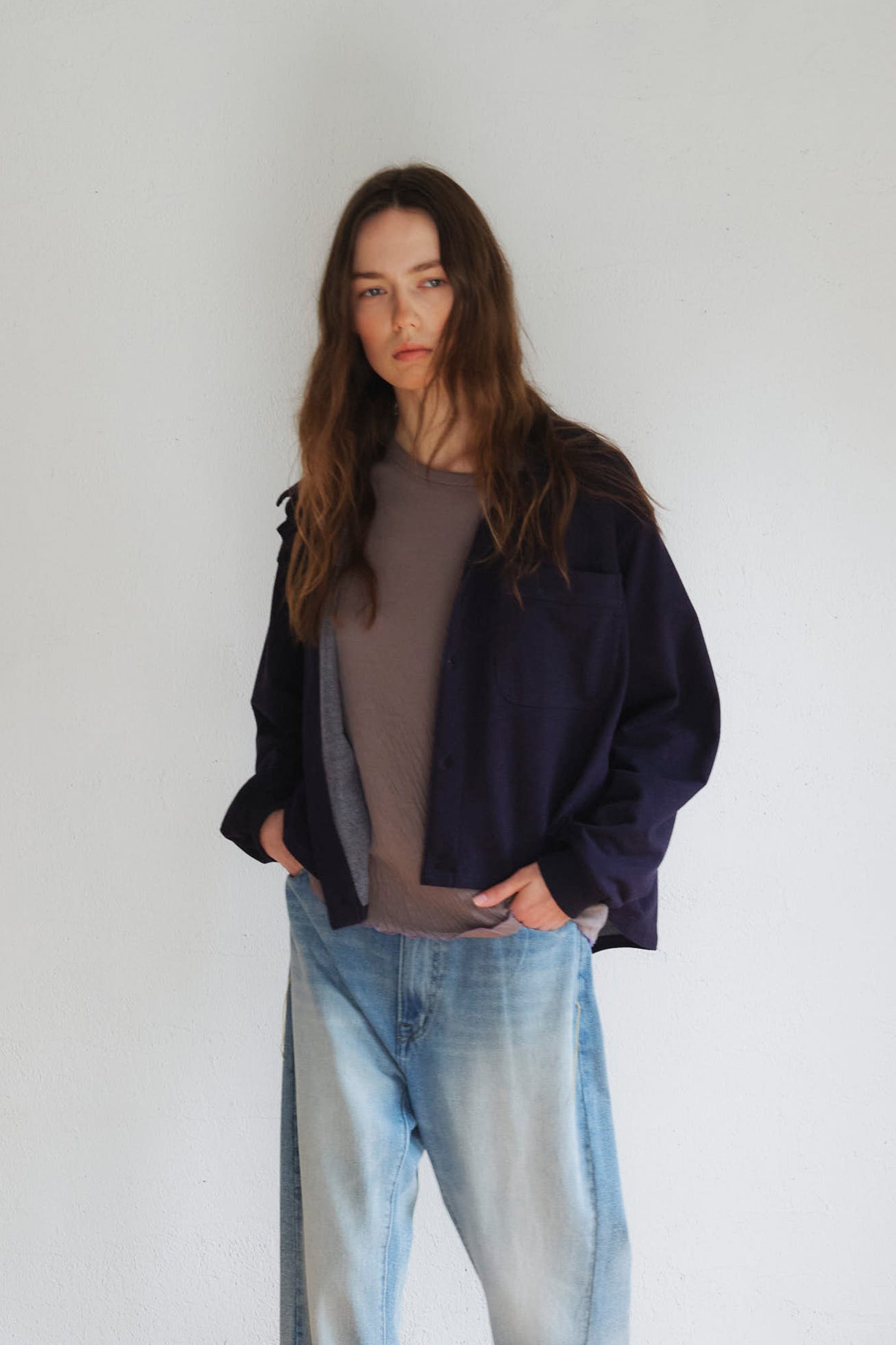 Knit Denim Shirt