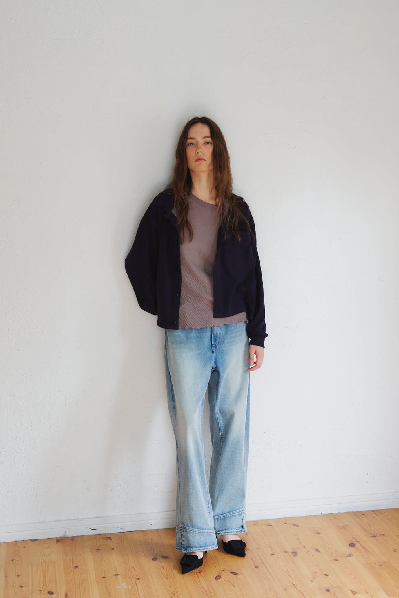 Knit Denim Shirt