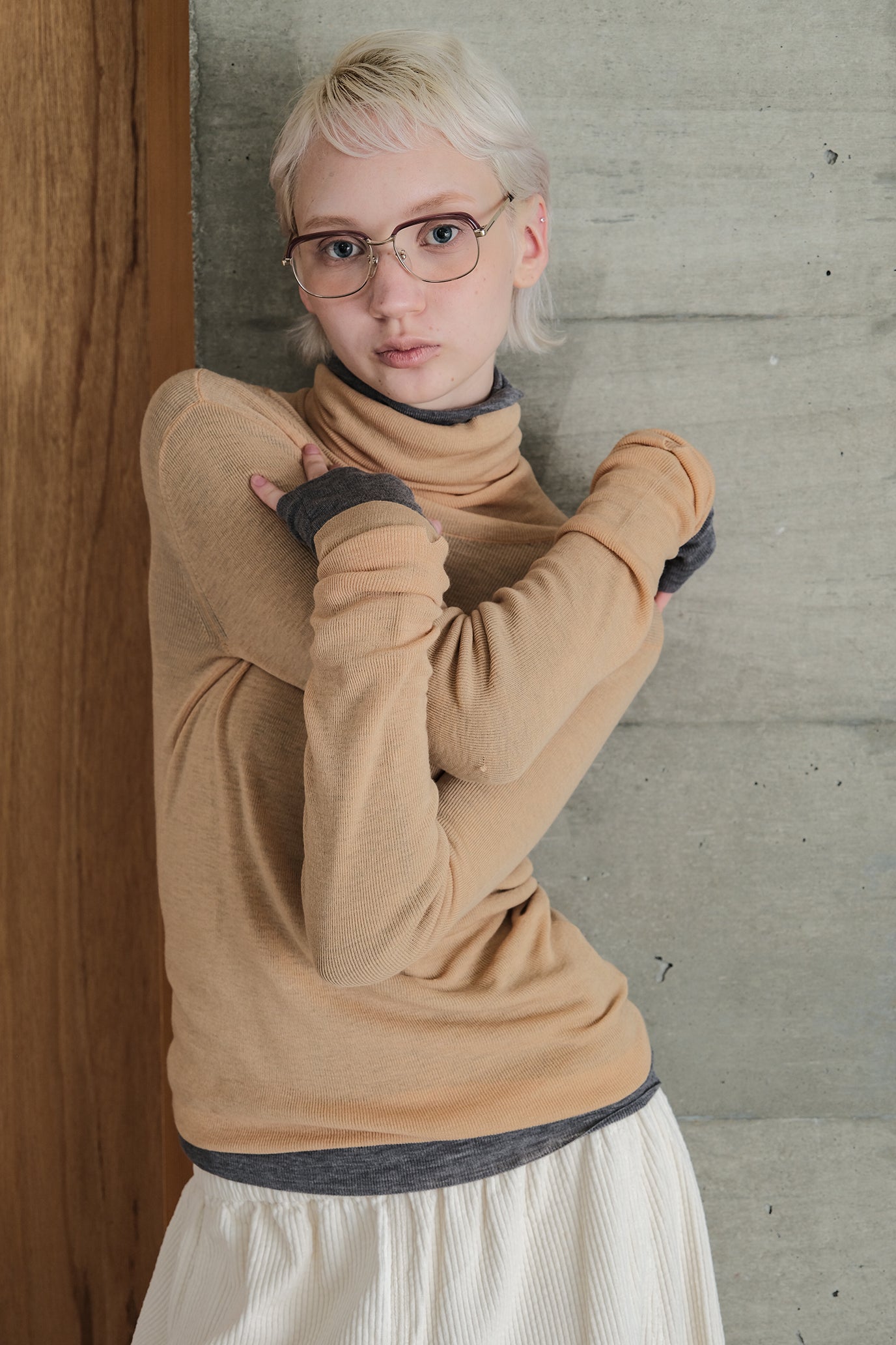 MOCOCHI Rib Turtleneck Pullover