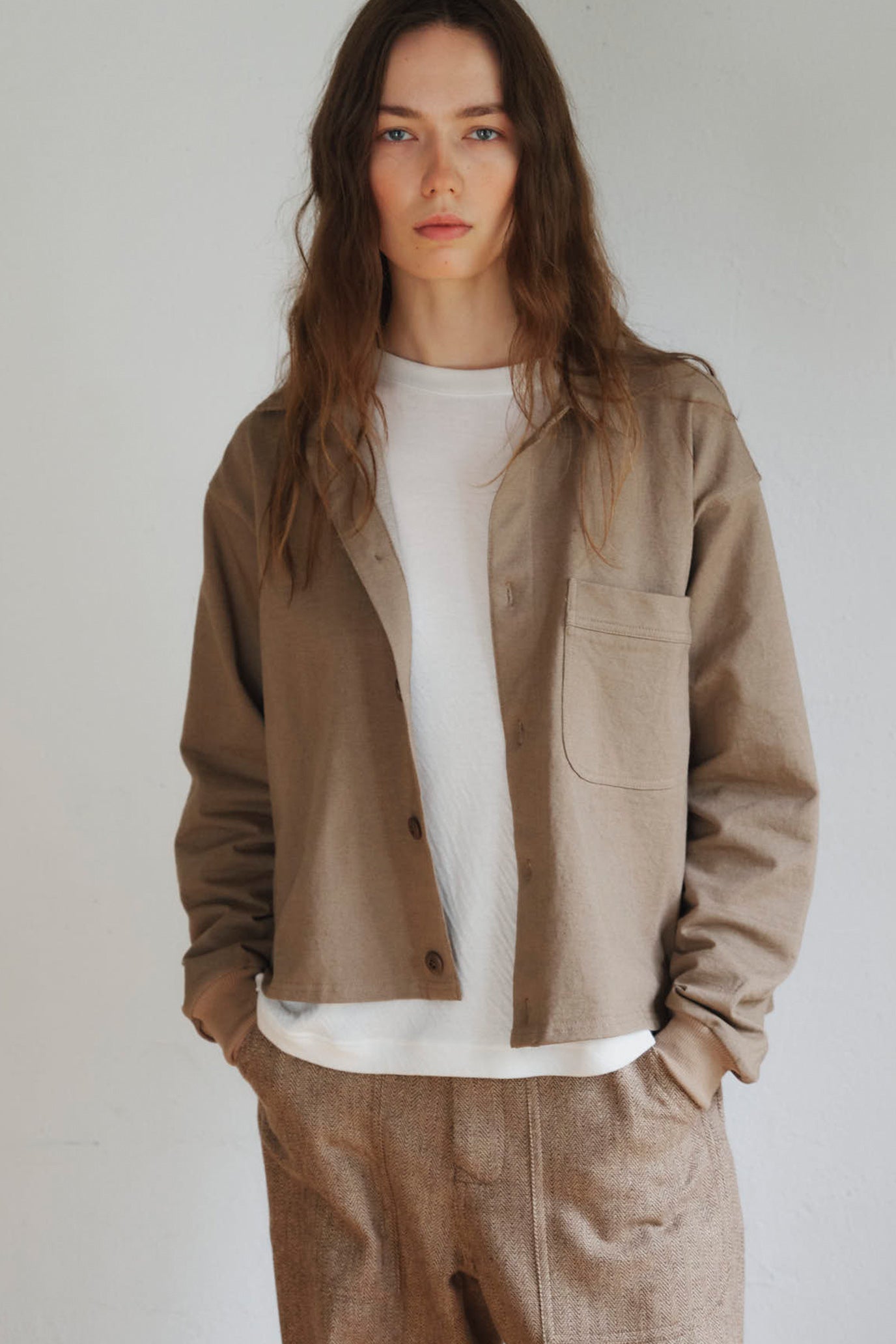 Knit Denim Shirt