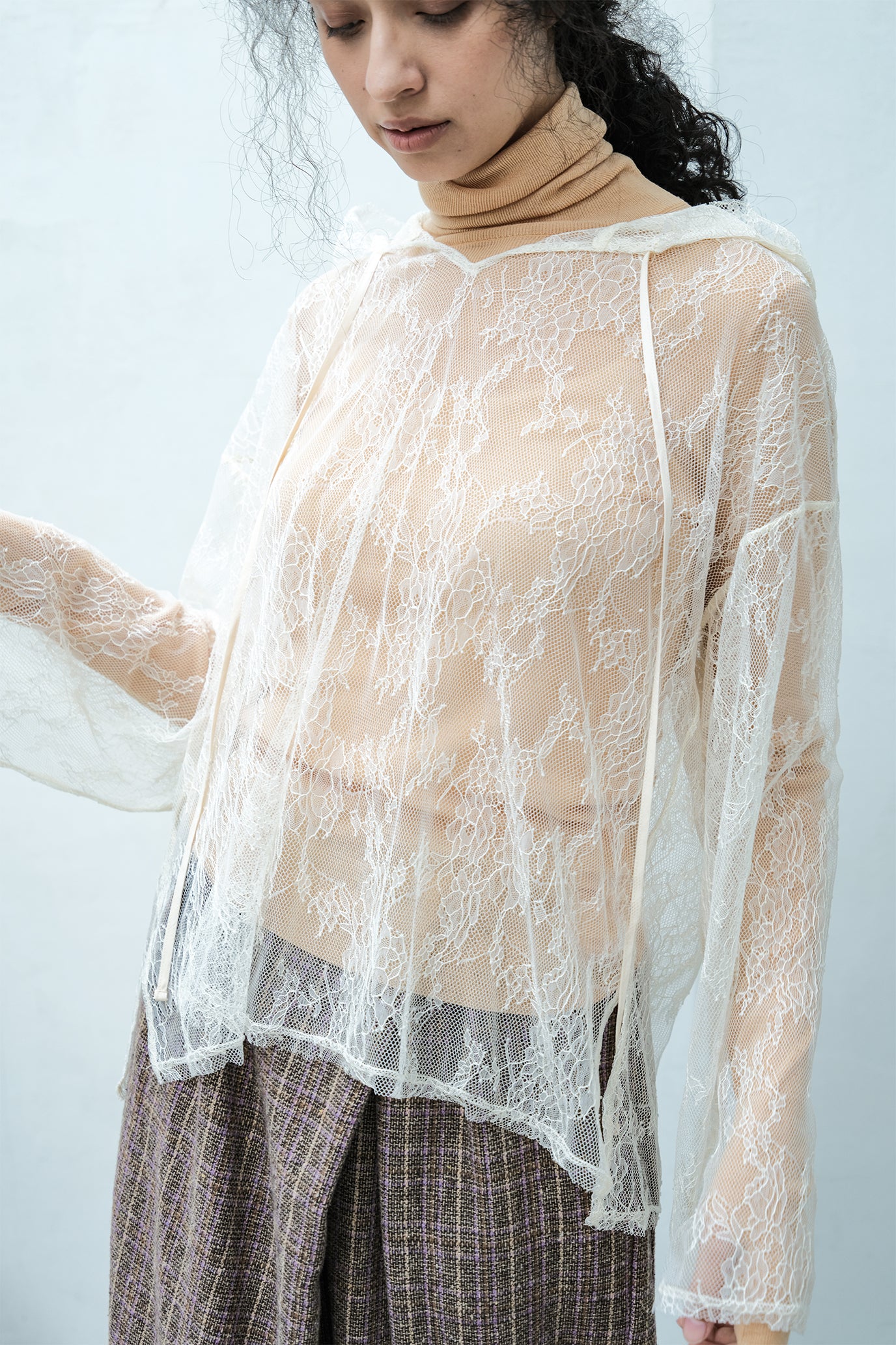 Lace Hood Pullover