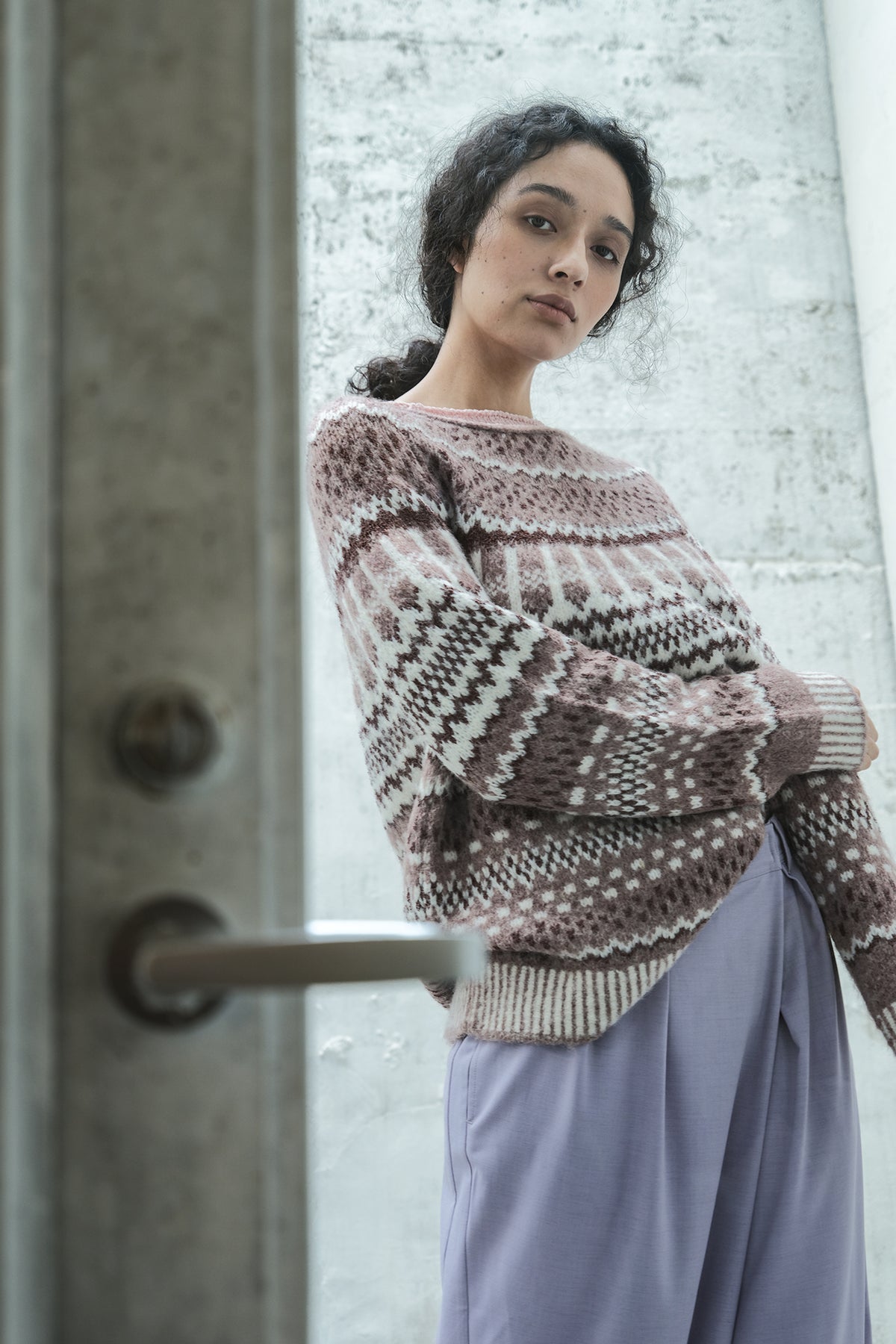 Circular Knit Nordic Pullover