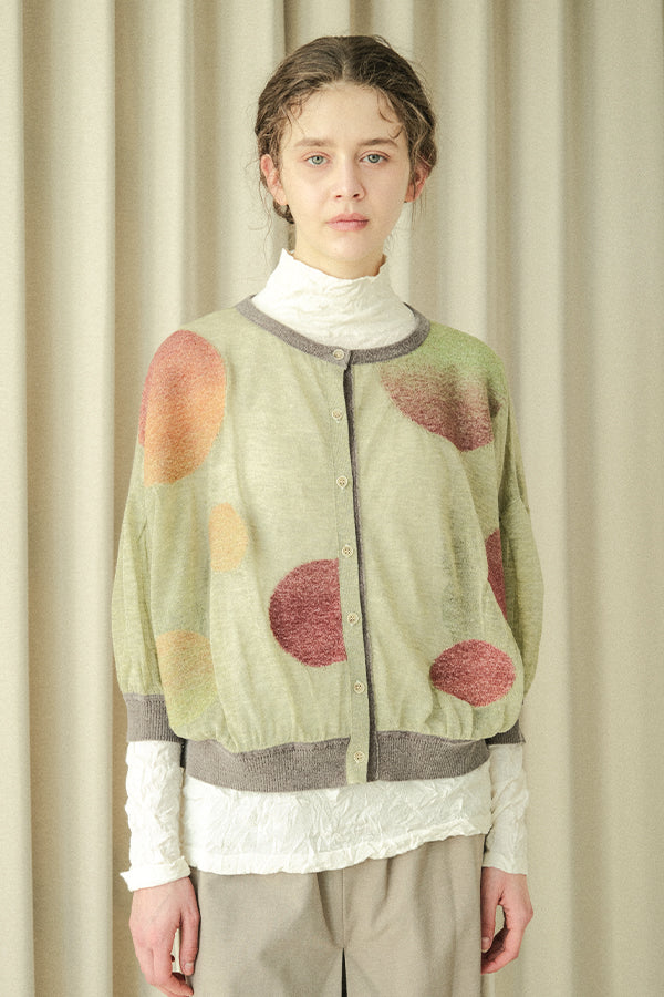 Sheer Circle Gather Cardigan