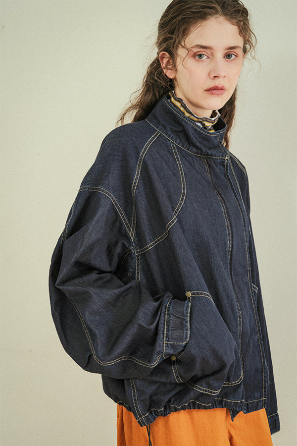 Curve Patch Denim Jacket