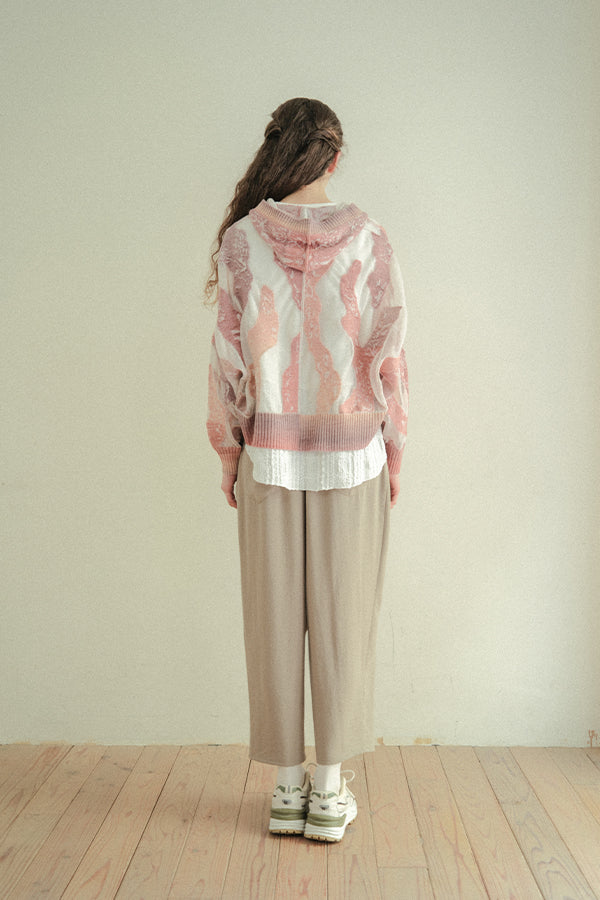 Sheer Camouflage Hooded Cardigan