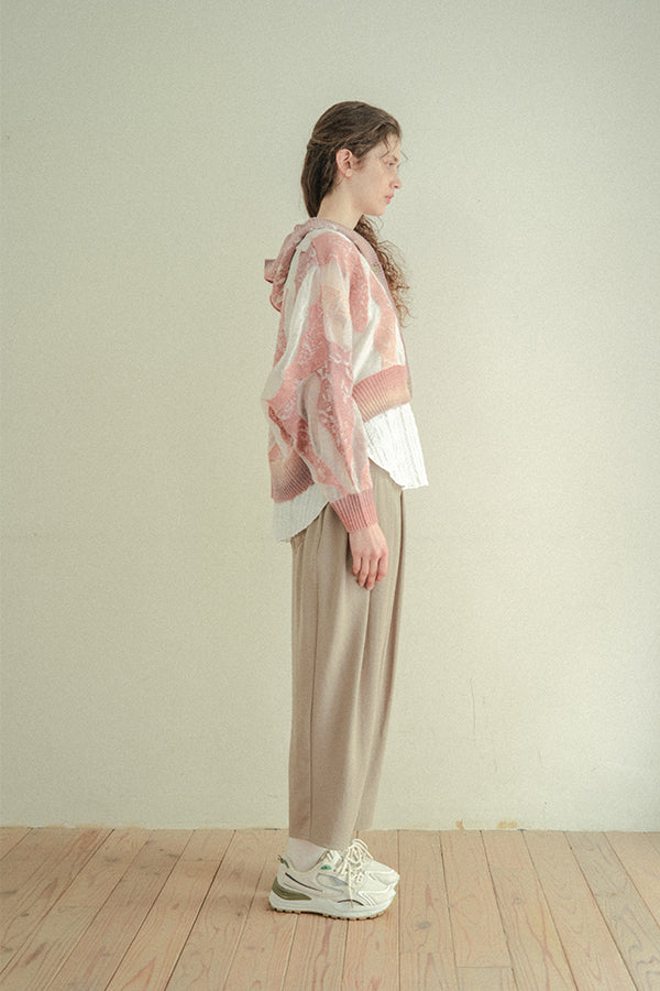 Sheer Camouflage Hooded Cardigan