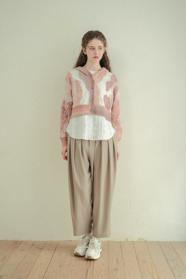 Sheer Camouflage Hooded Cardigan