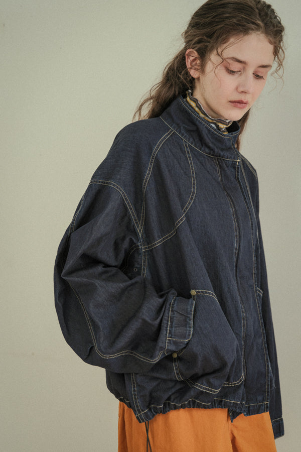 Curve Patch Denim Jacket