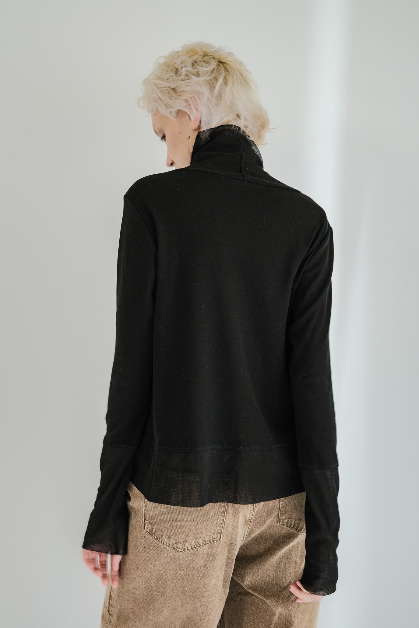 Double Tulle High Neck Inner Top