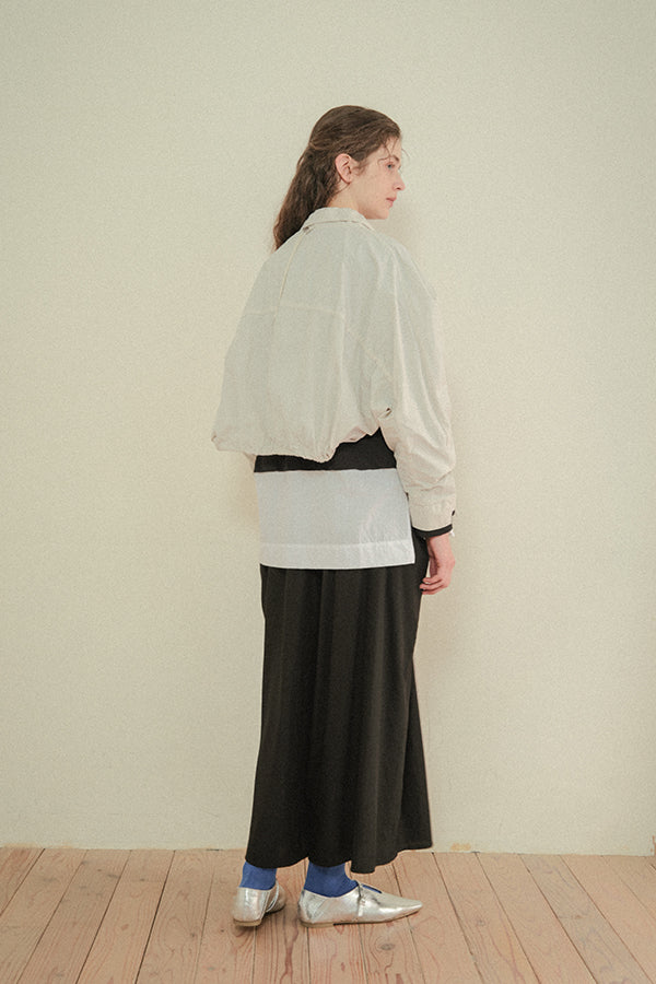 Shirred Collar Dolman Blouson