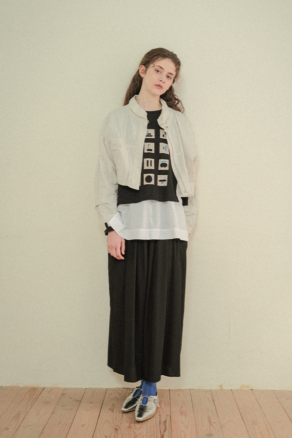 Shirred Collar Dolman Blouson