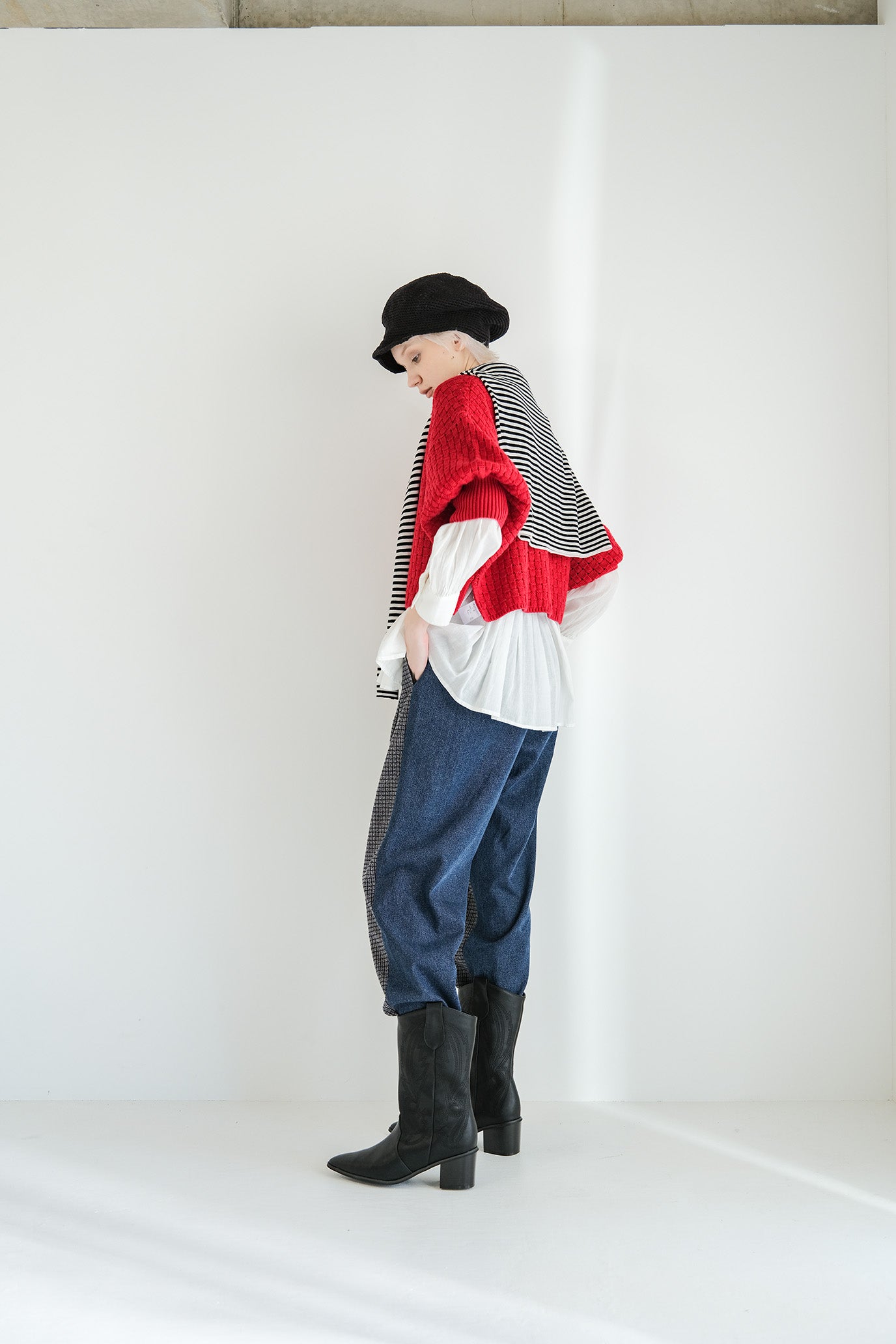 Block Piqué Puff Vest