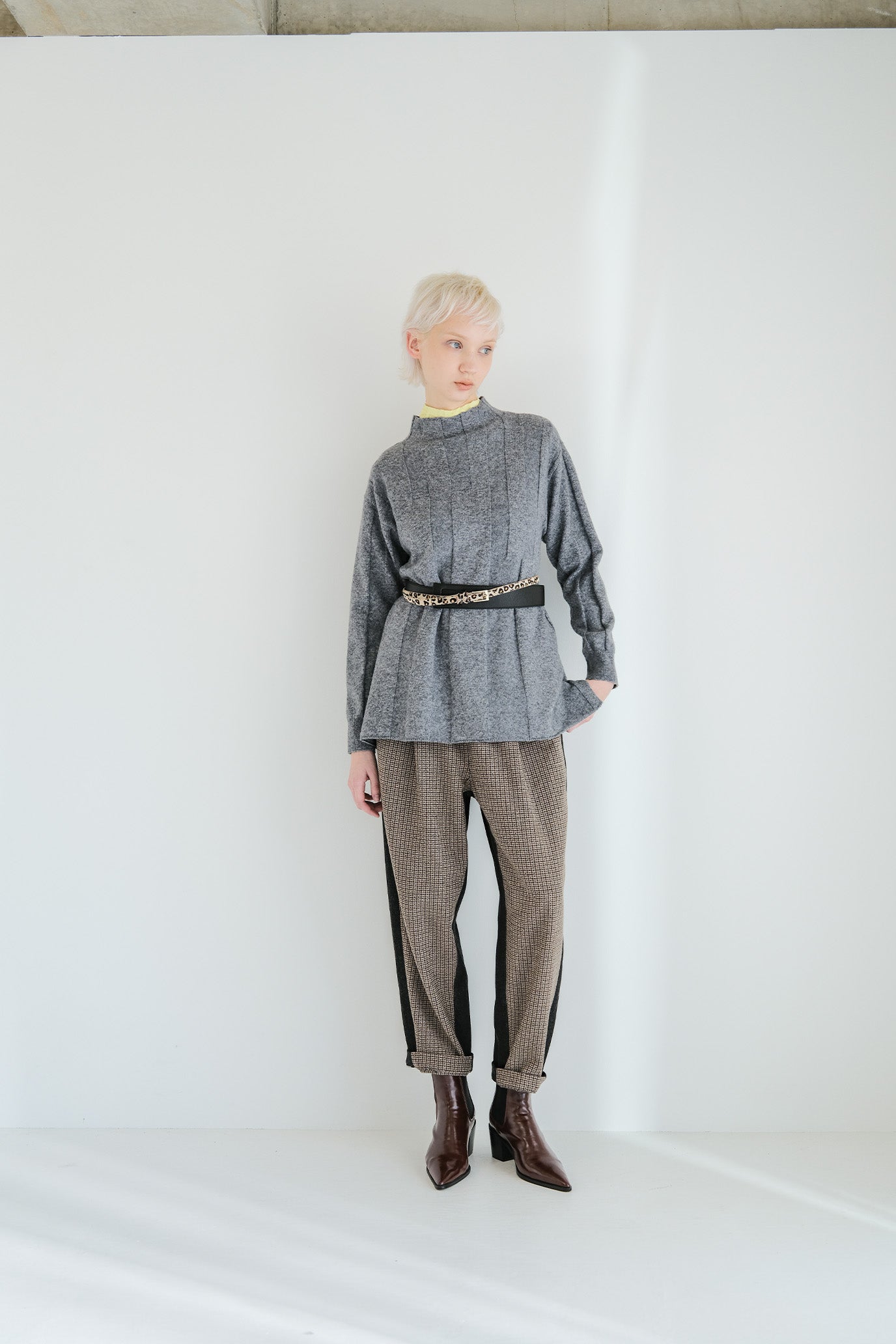 Jersey Reversible Block High Neck Pullover