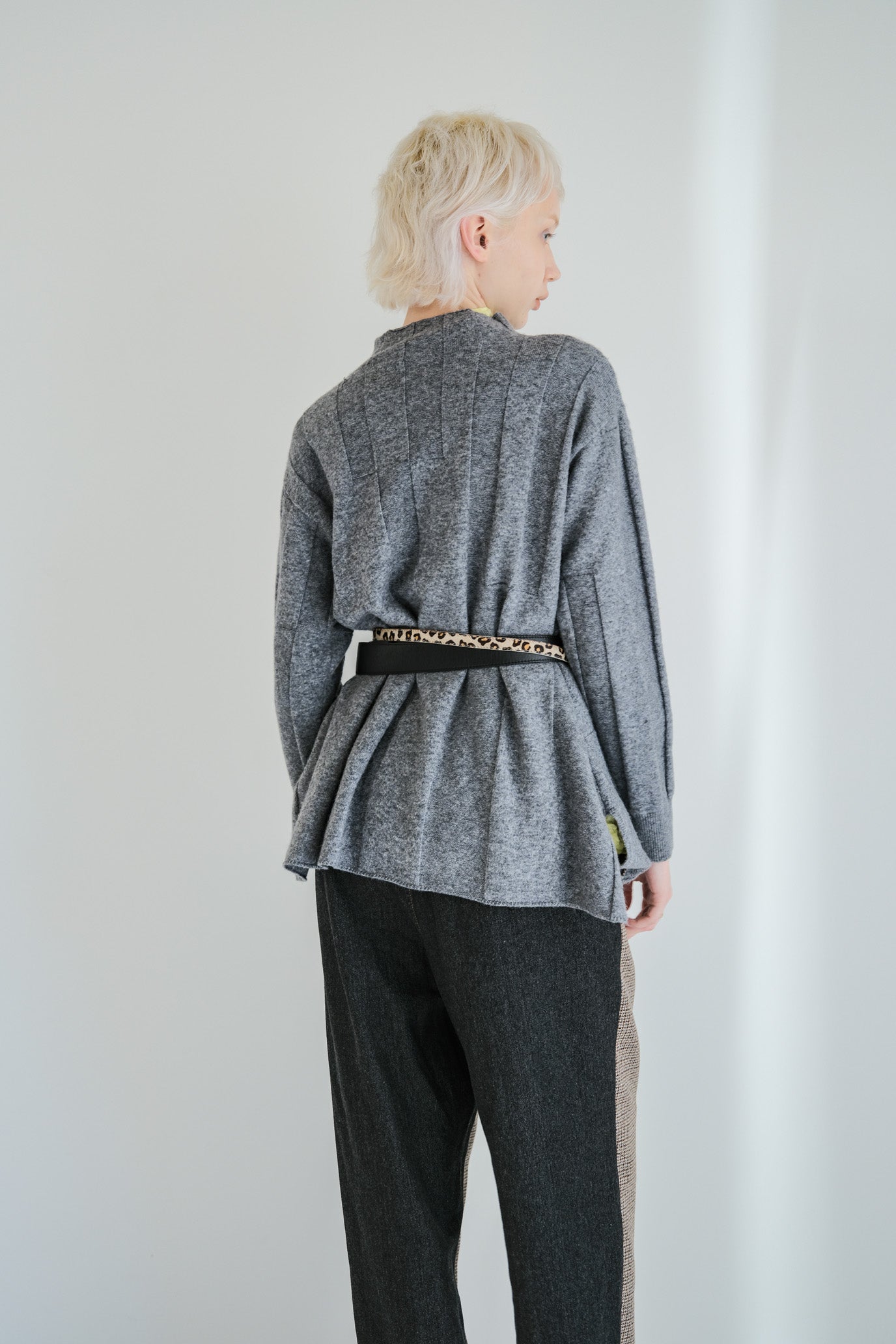 Jersey Reversible Block High Neck Pullover